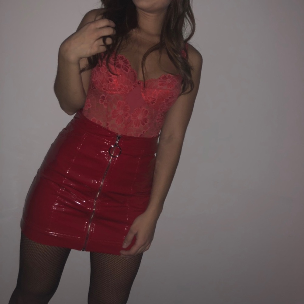 Forever 21 vinyl skirt